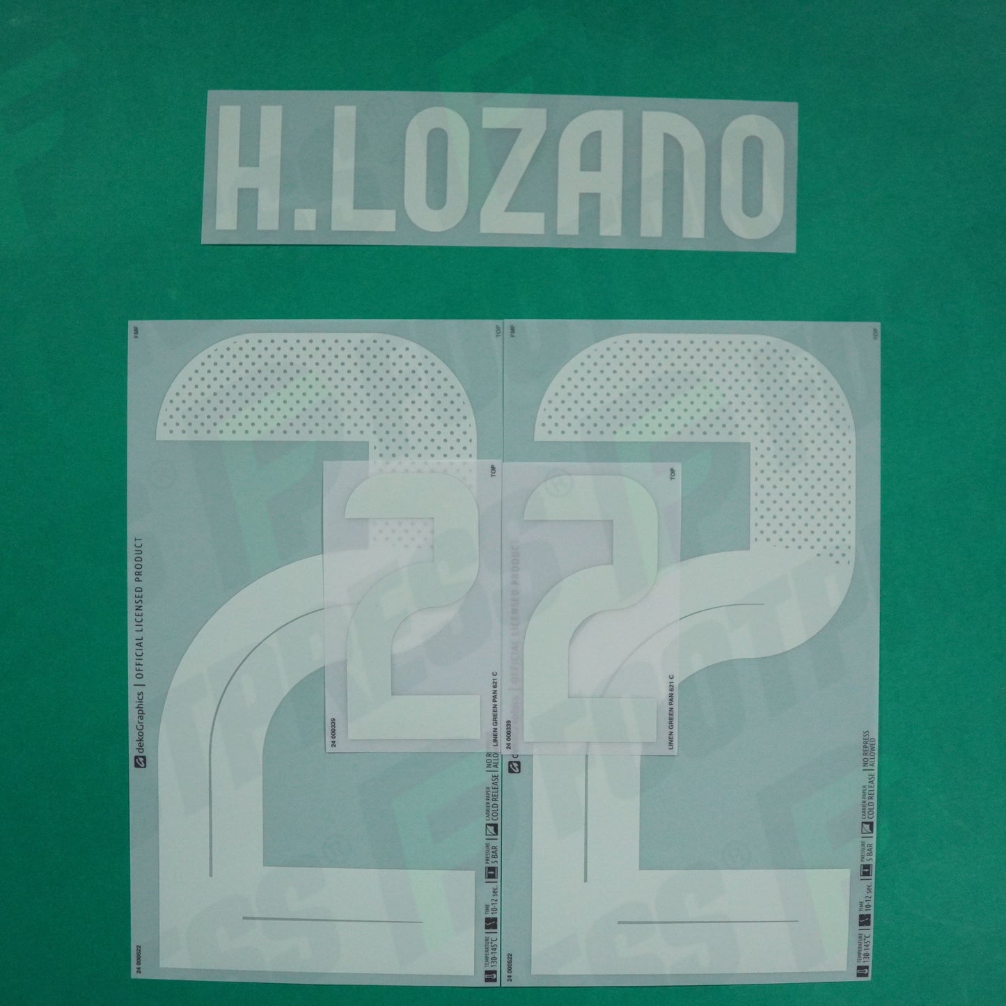 Flocage Officiel - Mexique, Lozano, 2024, Home, Vert clair