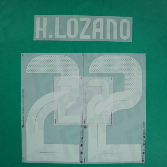 Flocage Officiel - Mexique, Lozano, 2024, Home, Vert clair