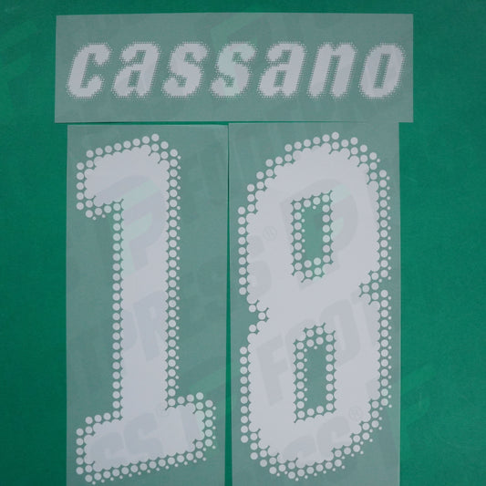 Flocage Officiel - Italie, Cassano Sans numéro Torse, 2006, Home, Bleu