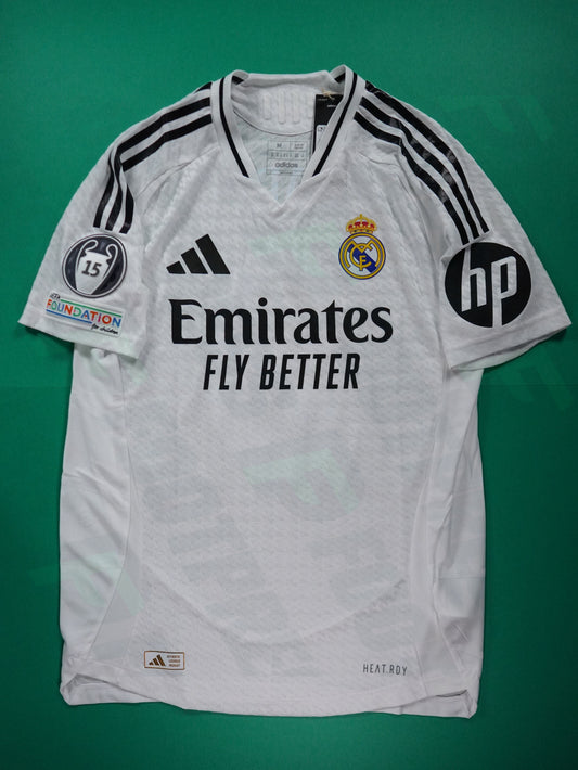 Maillot Officiel - Real Madrid, 2024/2025, Home, Player Boutique, (M), Flocage Mbappé, Patchs Champions League Titleholder 15 + Foundation, BNWT