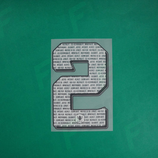 Flocage Officiel - Chiffre Seul, 2, Coupe de France, Blanc