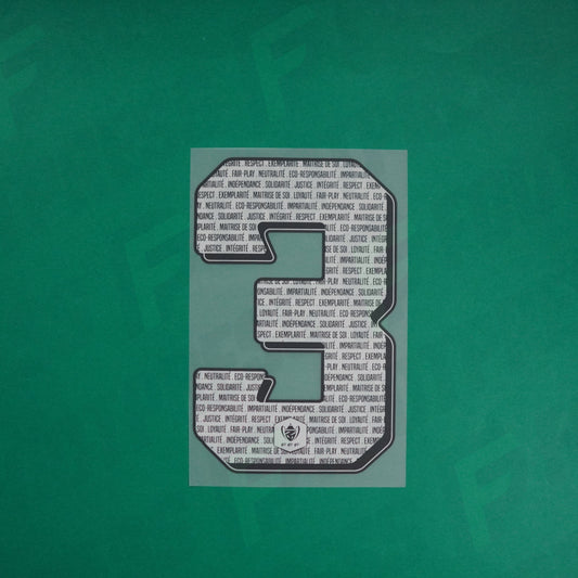 Flocage Officiel - Chiffre Seul, 3, Coupe de France, Blanc