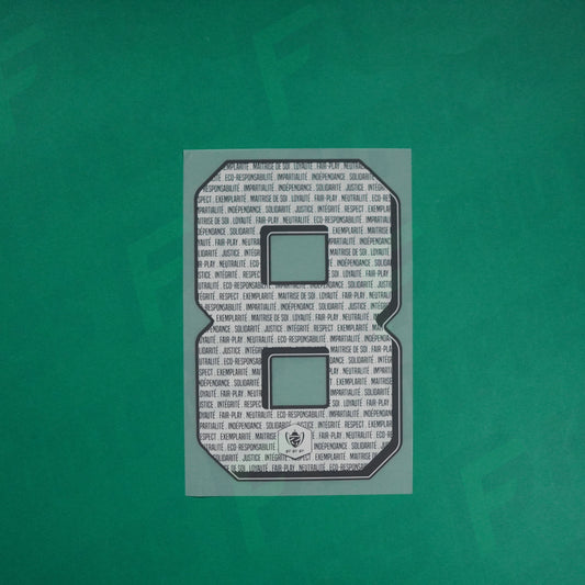 Flocage Officiel - Chiffre Seul, 8, Coupe de France, Blanc