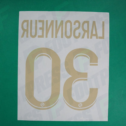 Flocage Officiel - AS Saint-Etienne, Larsonneur, 2023/2024, Maillot Anniversaire, Doré