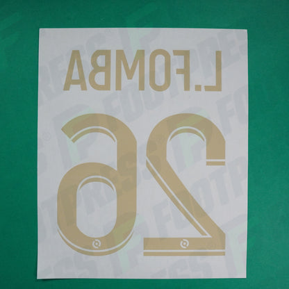 Flocage Officiel - AS Saint-Etienne, L.Fomba, 2023/2024, Maillot Anniversaire, Doré