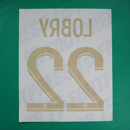 Flocage Officiel - AS Saint-Etienne, Lobry, 2023/2024, Maillot Anniversaire, Doré