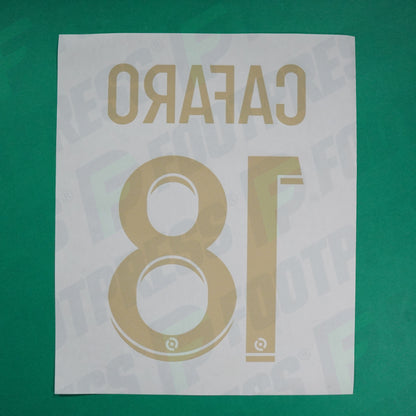 Flocage Officiel - AS Saint-Etienne, Cafaro, 2023/2024, Maillot Anniversaire, Doré