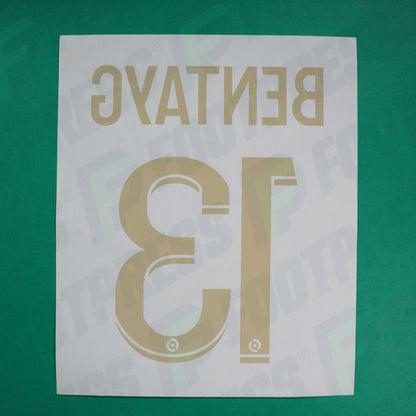 Flocage Officiel - AS Saint-Etienne, Bentayg, 2023/2024, Maillot Anniversaire, Doré