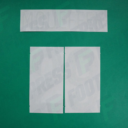 Flocage Officiel - AS Saint-Etienne, Moueffek, 2024/2025, Away, Vert/Blanc