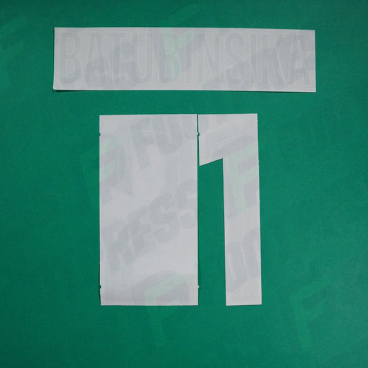 Flocage Officiel - AS Saint-Etienne, Batubinsika, 2024/2025, Away, Vert/Blanc