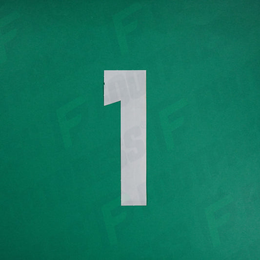 Flocage Officiel - Ligue 1, Chiffre Seul, 1, 2024/2025, Away ASSE, Vert/Blanc