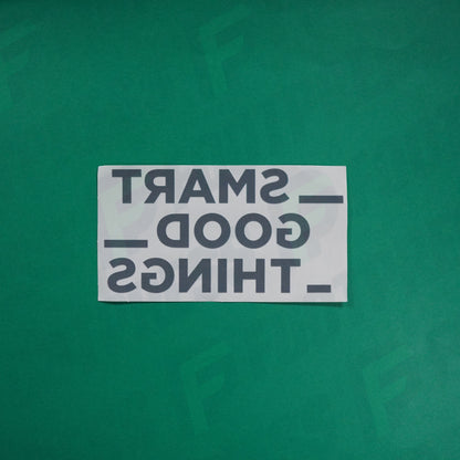 Flocage Officiel - Sponsor, AS Saint-Etienne, Smart Good Things, Blanc,