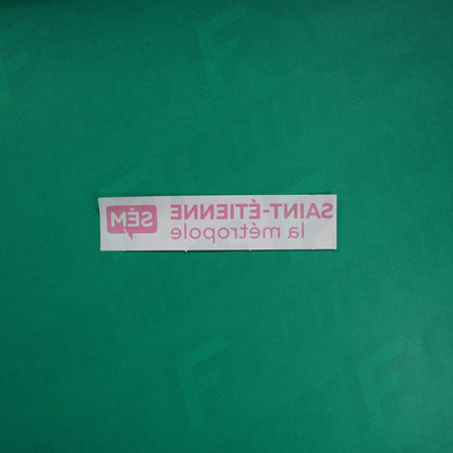 Flocage Officiel - Sponsor, AS Saint-Etienne, SEM Saint-Etienne Métropole, Rose