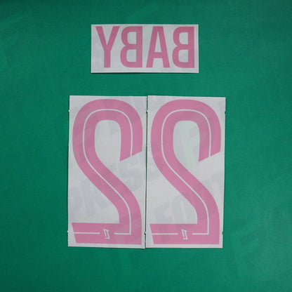 Flocage Officiel - AS Saint-Etienne, Davitashvili - Baby, 2024/2025, Octobre Rose, Rose