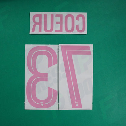 Flocage Officiel - AS Saint-Etienne, Amougou - Coeur, 2024/2025, Octobre Rose, Rose