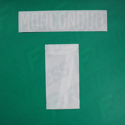 Flocage Officiel - AS Saint-Etienne, Monconduit, 2024/2025, Home, Blanc/Vert