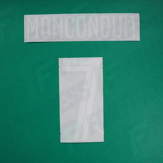 Flocage Officiel - AS Saint-Etienne, Monconduit, 2024/2025, Home, Blanc/Vert