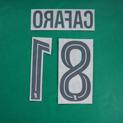 Flocage Officiel - AS Saint-Etienne, Cafaro, 2024/2025, Home, Blanc/Vert