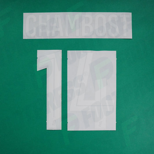 Flocage Officiel - AS Saint-Etienne, Chambost, 2024/2025, Home, Blanc/Vert