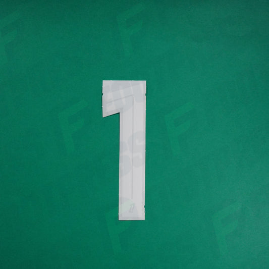 Flocage Officiel - AS Saint-Etienne, Chiffre Seul, 1, 2024/2025, Home, Blanc