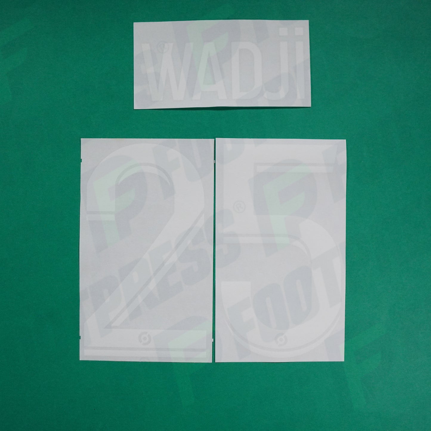 Flocage Officiel - AS Saint-Etienne, Wadji, 2022/2023 2023/2024, Home, Blanc/Vert