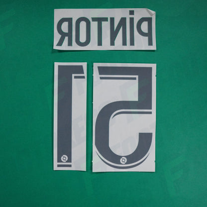 Flocage Officiel - AS Saint-Etienne, Pintor, 2022/2023 2023/2024, Home, Blanc/Vert