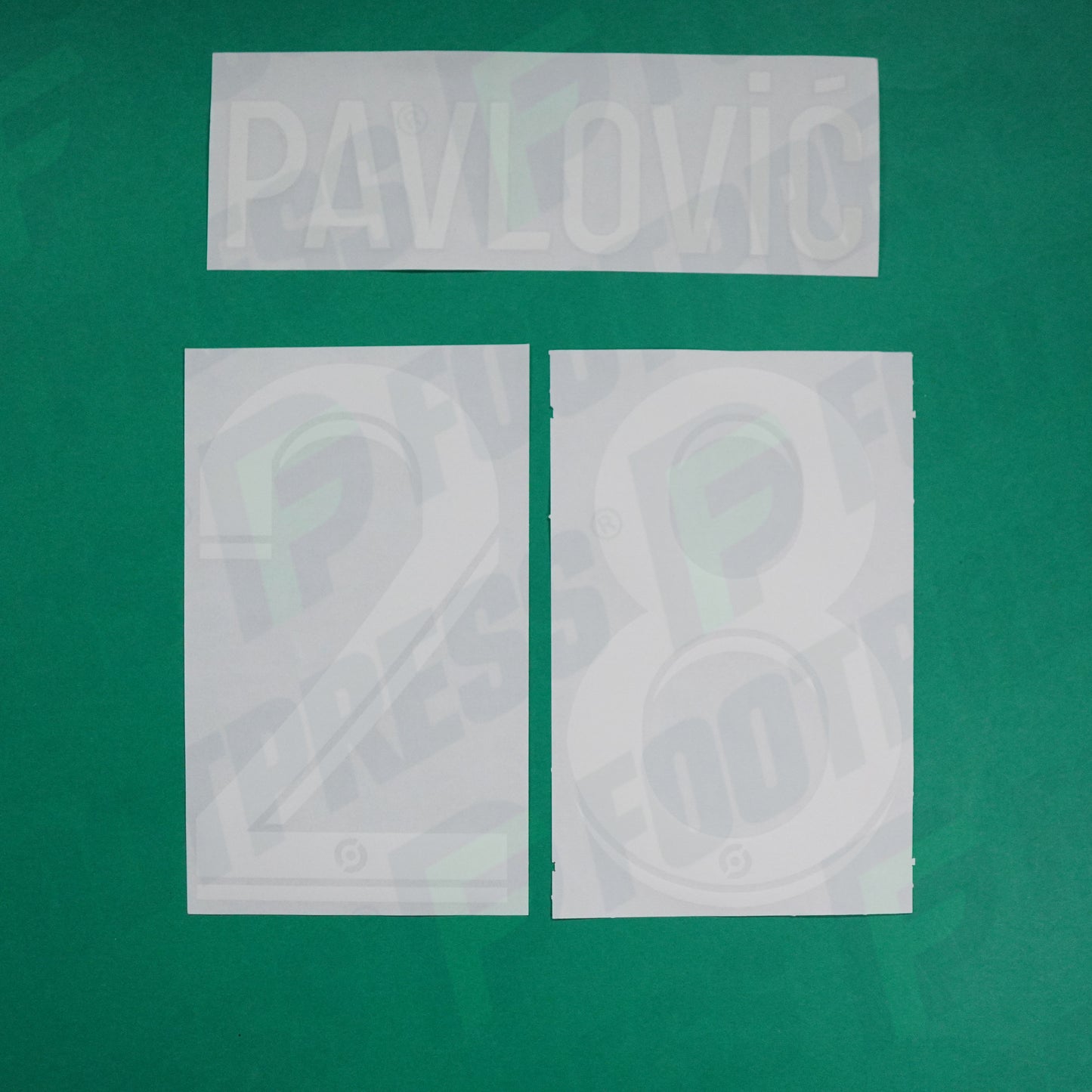 Flocage Officiel - AS Saint-Etienne, Pavlovic, 2022/2023 2023/2024, Home, Blanc/Vert
