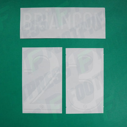 Flocage Officiel - AS Saint-Etienne, Briançon, 2022/2023 2023/2024, Home, Blanc/Vert