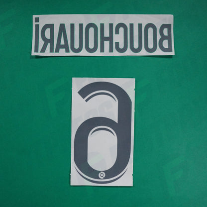 Flocage Officiel - AS Saint-Etienne, Bouchouari, 2022/2023 2023/2024, Home, Blanc/Vert