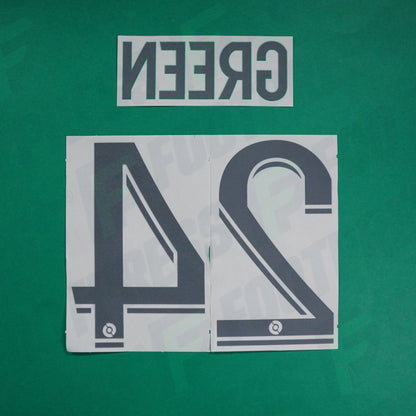 Flocage Officiel - AS Saint-Etienne, Green, 2022/2023 2023/2024, Home, Blanc/Vert