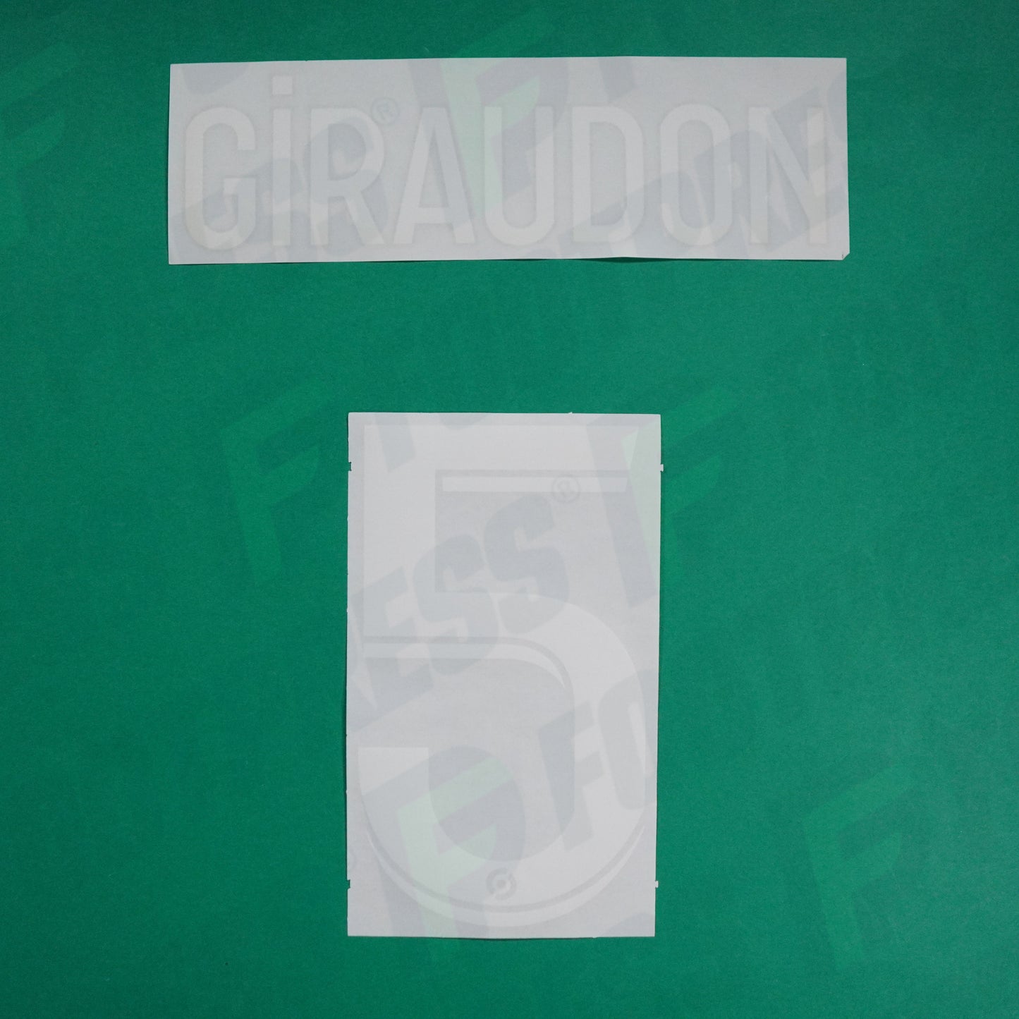 Flocage Officiel - AS Saint-Etienne, Giraudon, 2022/2023 2023/2024, Home, Blanc/Vert