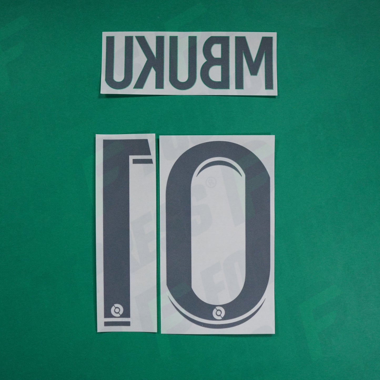 Flocage Officiel - AS Saint-Etienne, Mbuku, 2022/2023 2023/2024, Home, Blanc/Vert