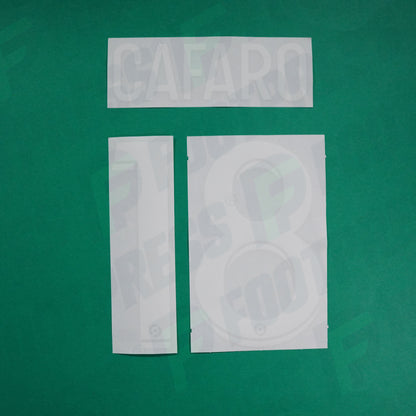 Flocage Officiel - AS Saint-Etienne, Cafaro, 2022/2023 2023/2024, Home, Blanc/Vert