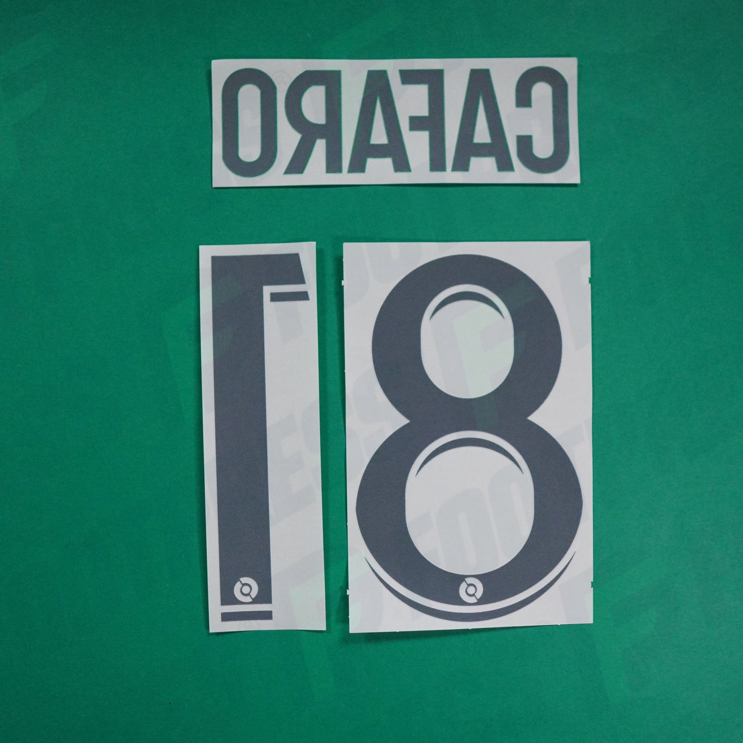 Flocage Officiel - AS Saint-Etienne, Cafaro, 2022/2023 2023/2024, Home, Blanc/Vert