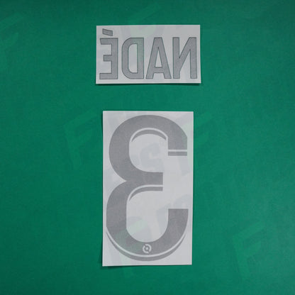 Flocage Officiel - AS Saint-Etienne, Nadé, 2022/2023, Third, Argenté