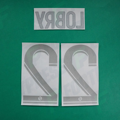 Flocage Officiel - AS Saint-Etienne, Lobry, 2022/2023, Third, Argenté