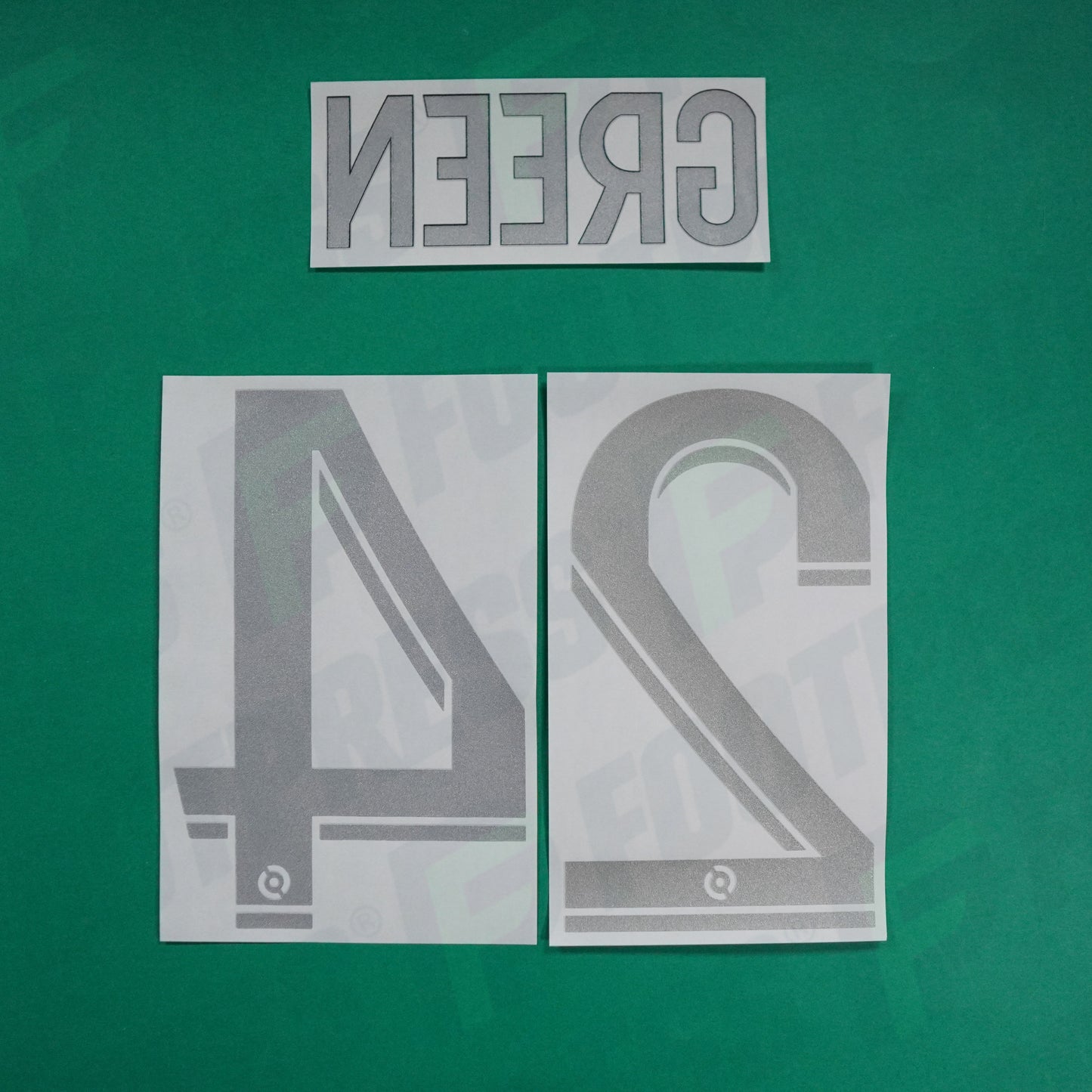 Flocage Officiel - AS Saint-Etienne, Green, 2022/2023, Third, Argenté