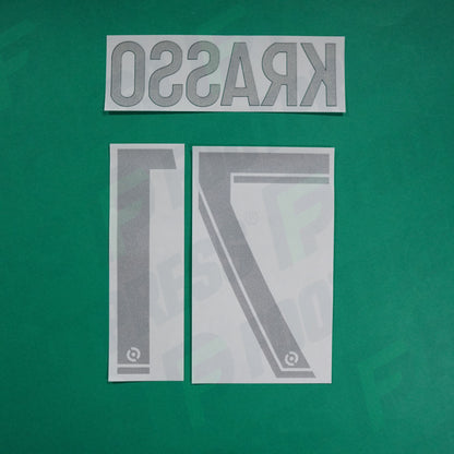 Flocage Officiel - AS Saint-Etienne, Krasso, 2022/2023, Third, Argenté