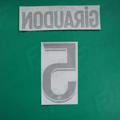 Flocage Officiel - AS Saint-Etienne, Giraudon, 2022/2023, Third, Argenté