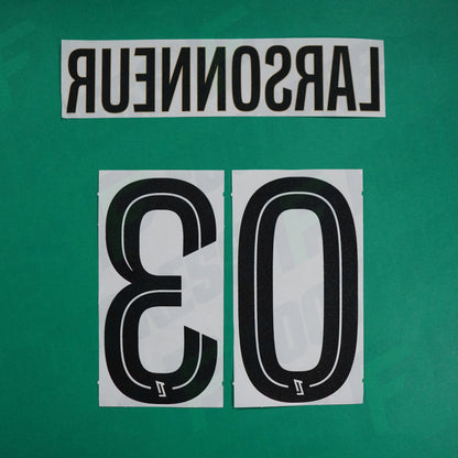 Flocage Officiel - AS Saint-Etienne, Larsonneur, 2024/2025, Third, Noir