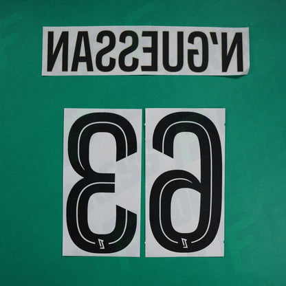 Flocage Officiel - AS Saint-Etienne, N'Guessan, 2024/2025, Third, Noir