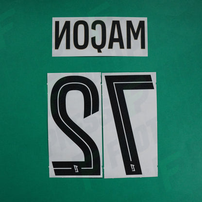 Flocage Officiel - AS Saint-Etienne, Maçon, 2024/2025, Third, Noir