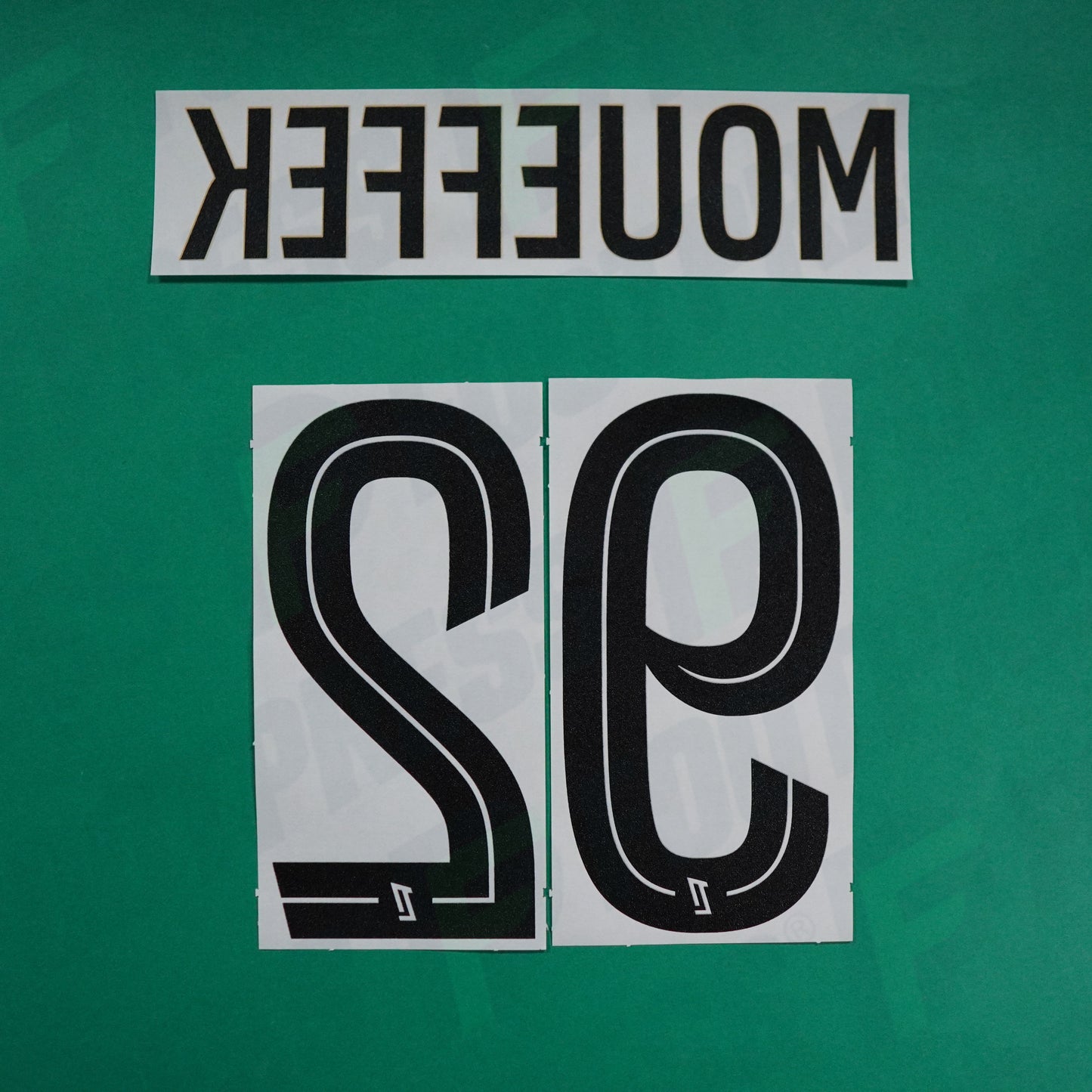 Flocage Officiel - AS Saint-Etienne, Moueffek, 2024/2025, Third, Noir