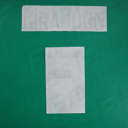 Flocage Officiel - AS Saint-Etienne, Giraudon, 2022/2023 2023/2024, Away, Vert/Blanc