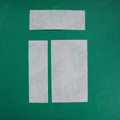 Flocage Officiel - AS Saint-Etienne, Mbuku, 2022/2023 2023/2024, Away, Vert/Blanc