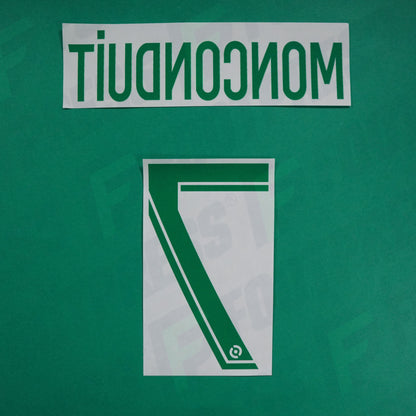 Flocage Officiel - AS Saint-Etienne, Monconduit, 2022/2023 2023/2024, Away, Vert/Blanc