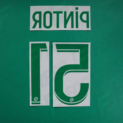 Flocage Officiel - AS Saint-Etienne, Pintor, 2022/2023 2023/2024, Away, Vert/Blanc