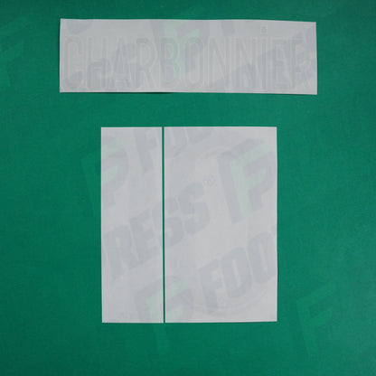 Flocage Officiel - AS Saint-Etienne, Charbonnier, 2022/2023 2023/2024, Away, Vert/Blanc