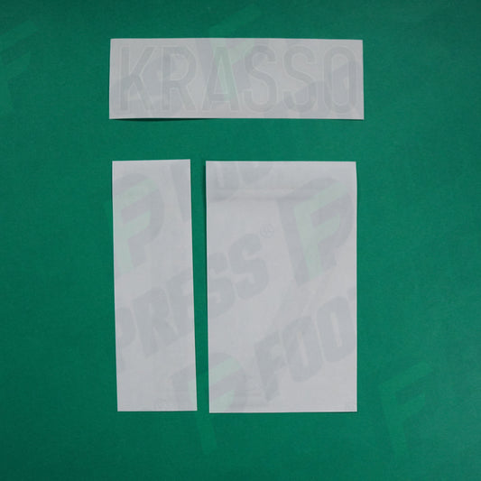 Flocage Officiel - AS Saint-Etienne, Krasso, 2022/2023 2023/2024, Away, Vert/Blanc