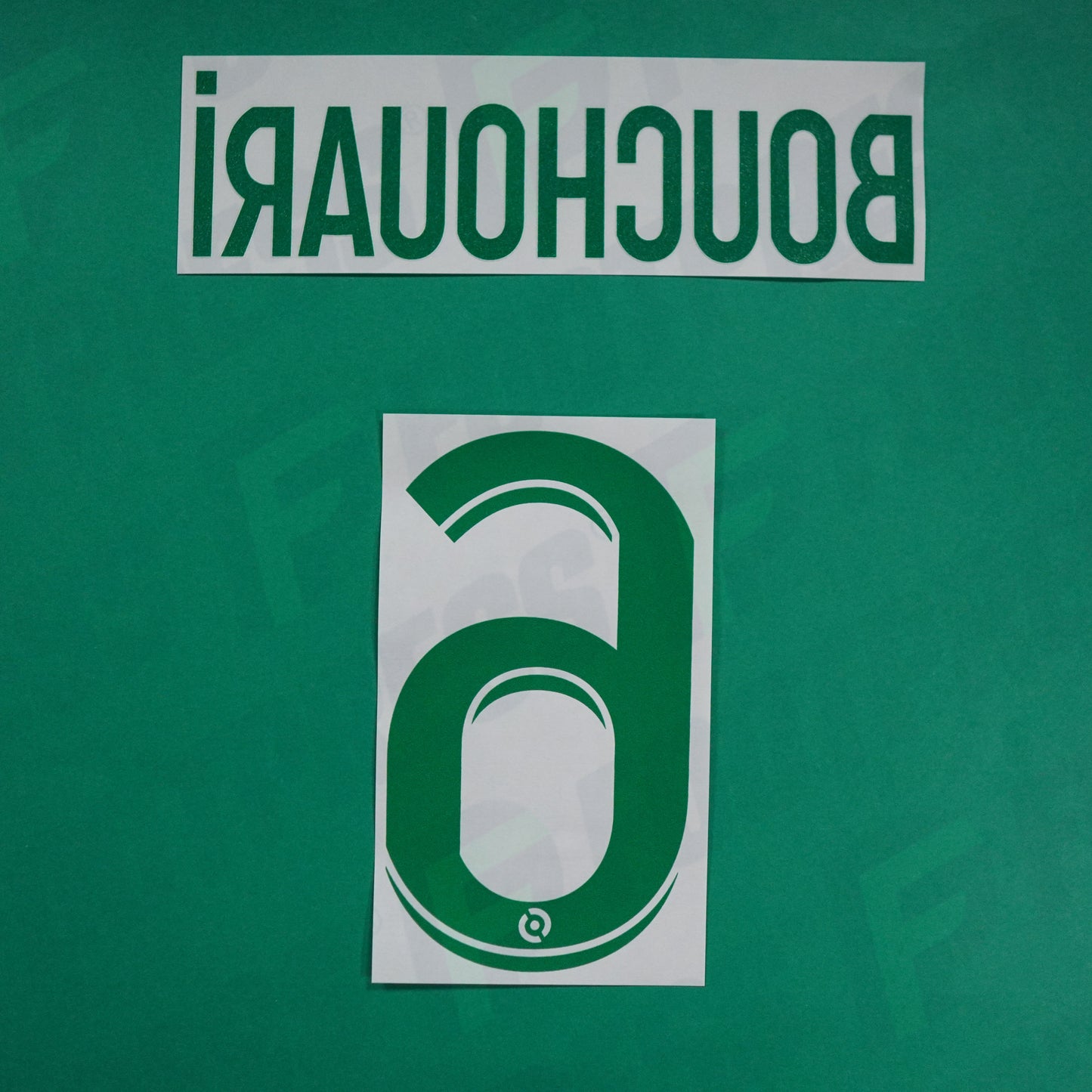 Flocage Officiel - AS Saint-Etienne, Bouchouari, 2022/2023 2023/2024, Away, Vert/Blanc